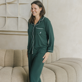 Ladies Pyjamas Set Green Heritage