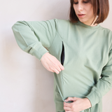 Breastfeeding Sweatshirt - Olive Green