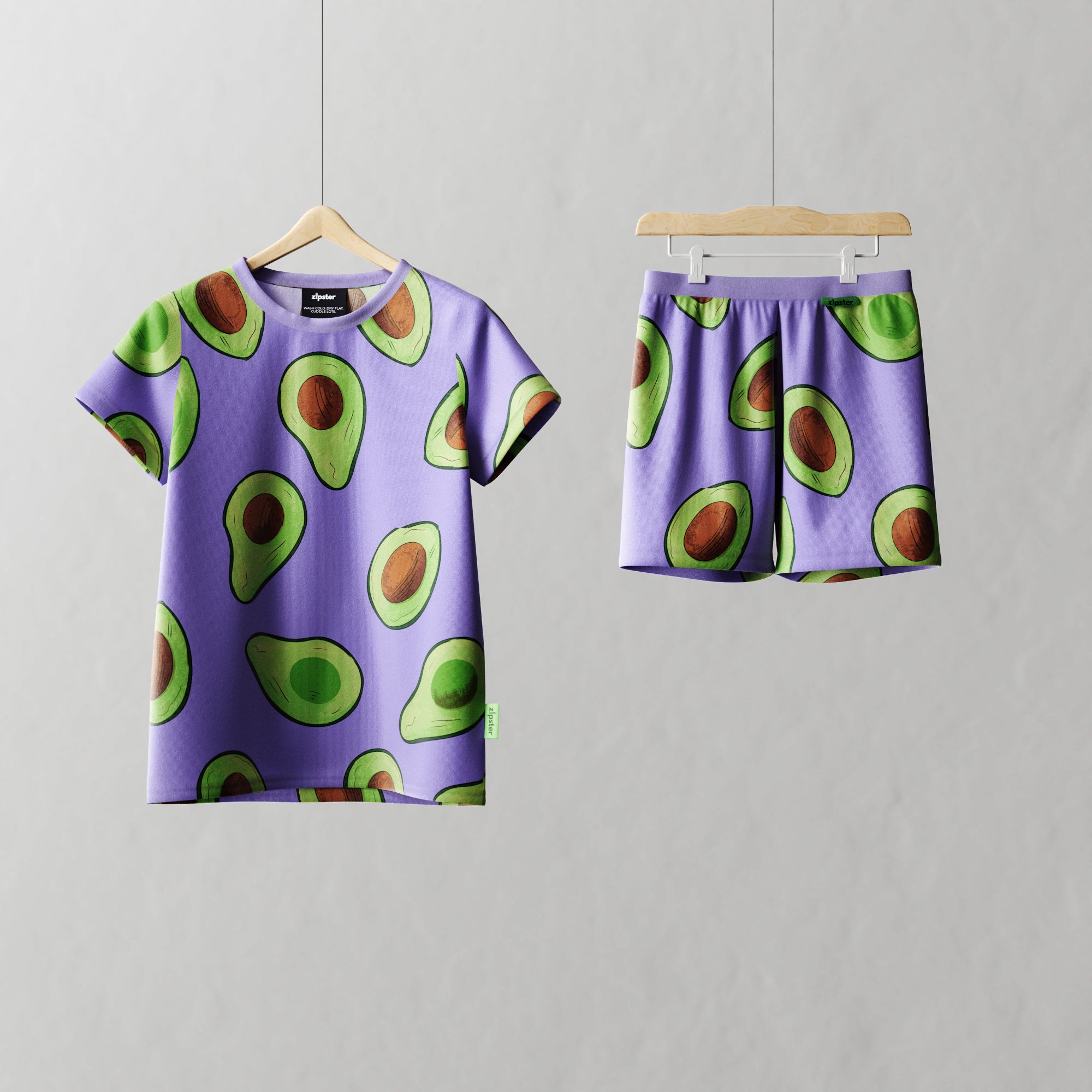 Children's Shortie PJ Set Avocado