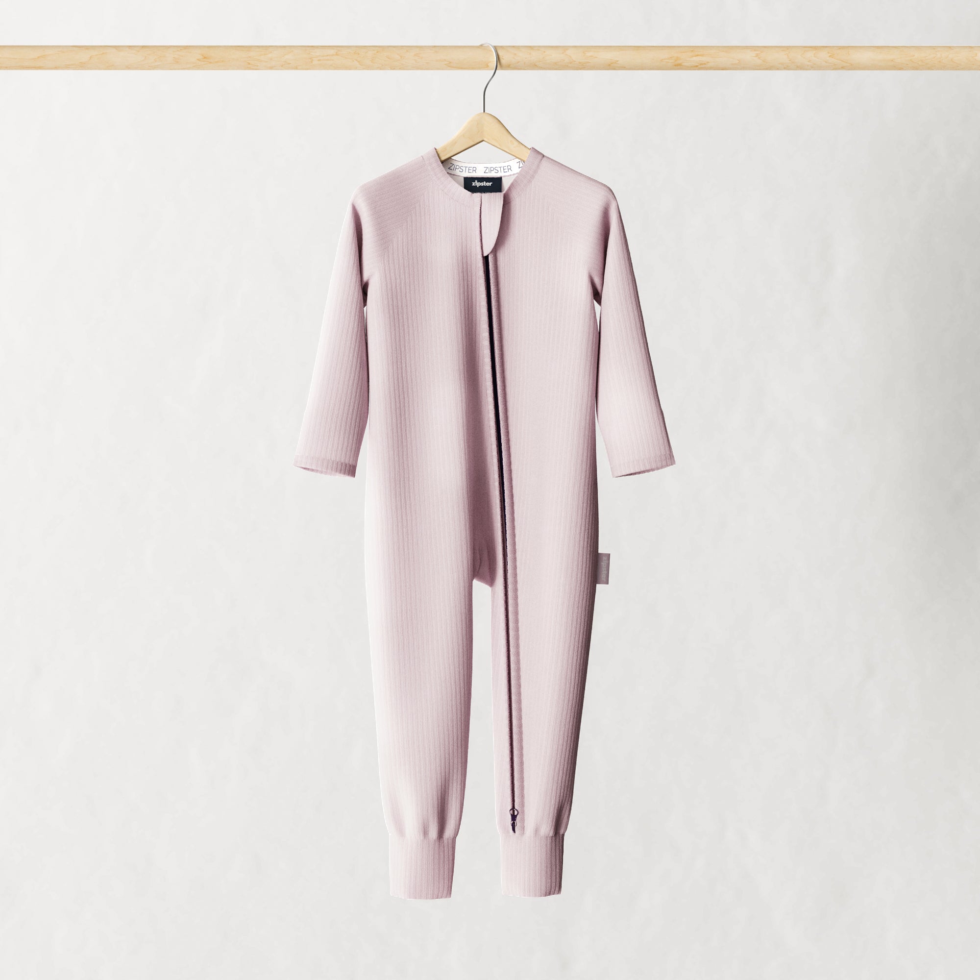 ZIPSTER™ Ribbed Baby Pink