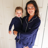 Ladies Pyjamas Set Navy Heritage