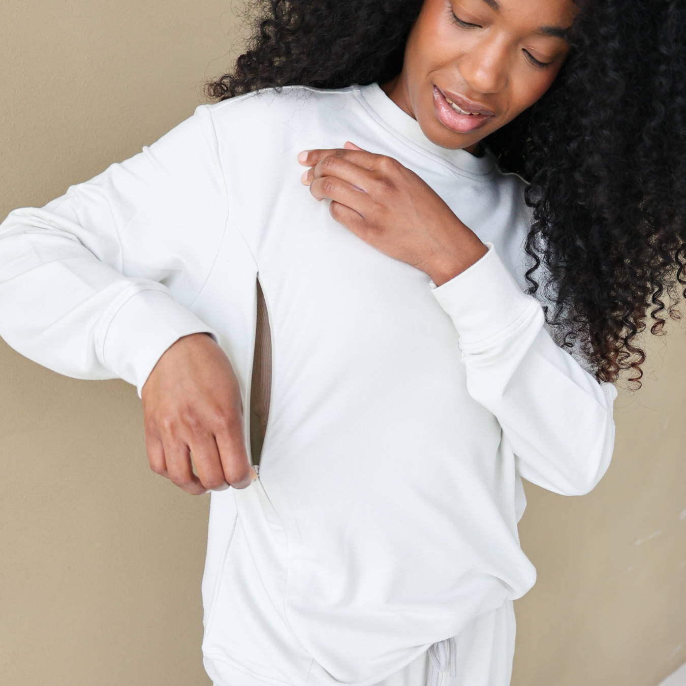 Breastfeeding Sweatshirt - Cool Grey