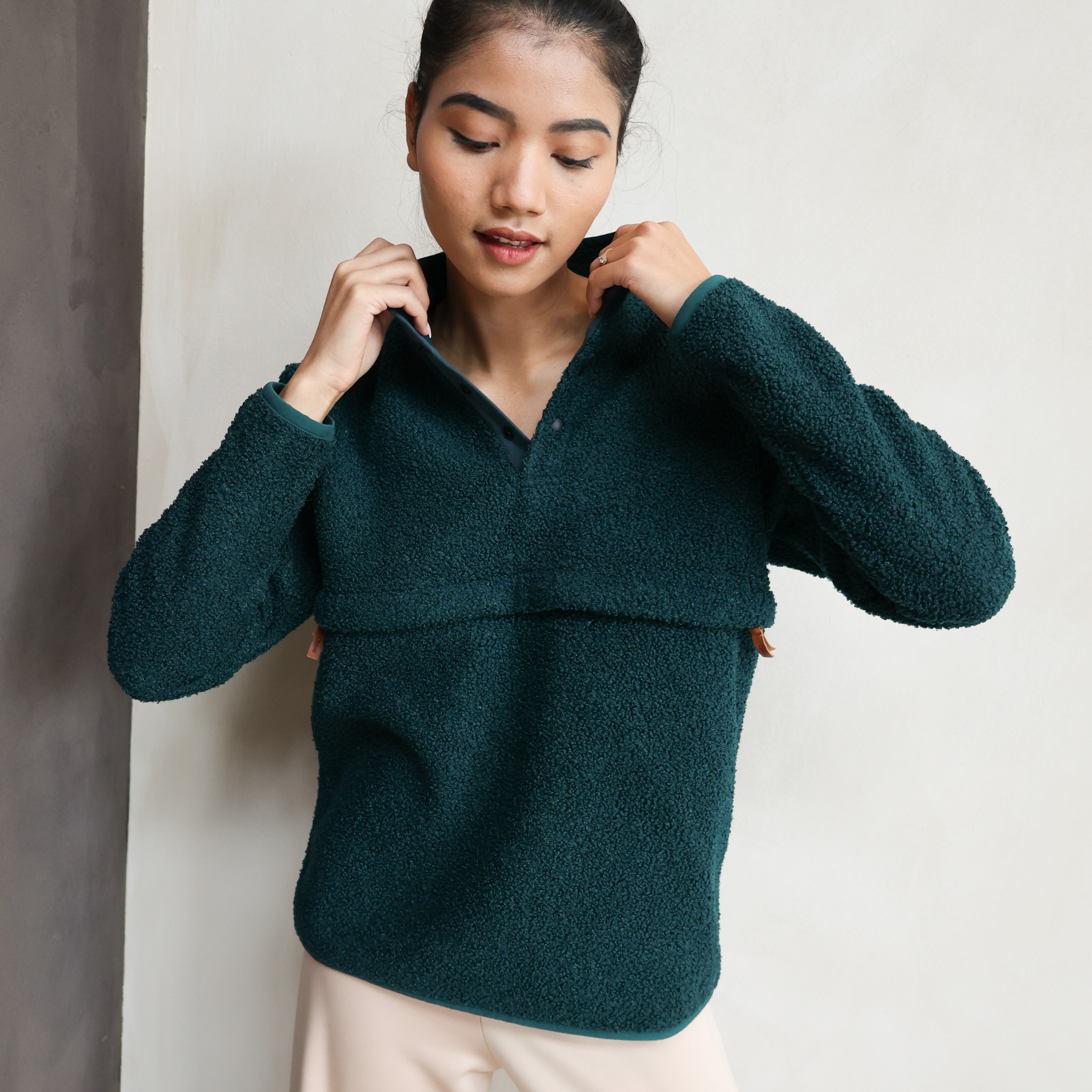 Breastfeeding Fleece - Forest Green