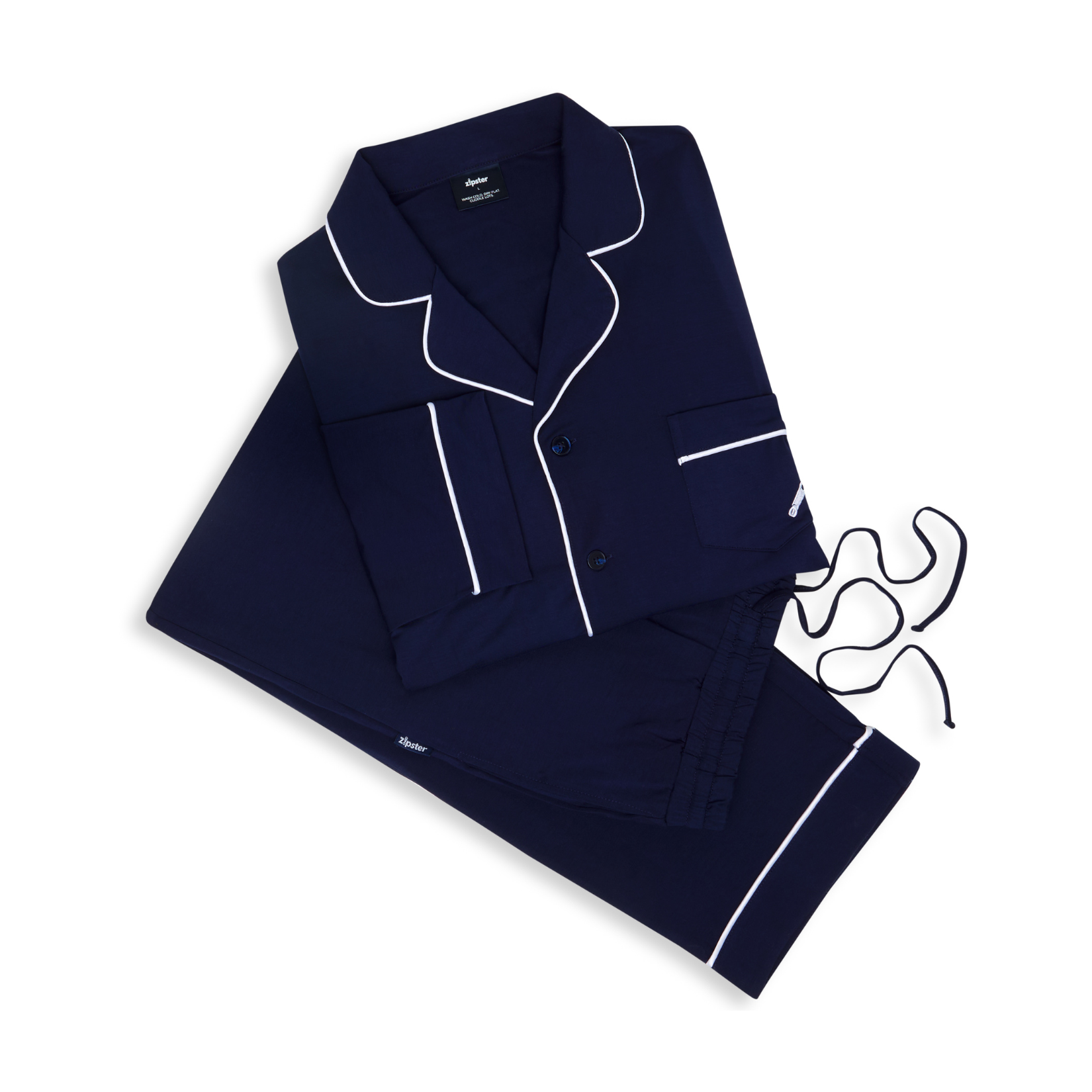 Men's Bamboo Pyjama Set Navy Heritage