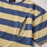 Oversized Breastfeeding Tee Butter and Blue