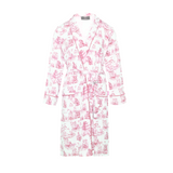 Women's Pink Toile de Jouy Bamboo Robe