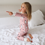 Children's PJ Set Pink Penguin