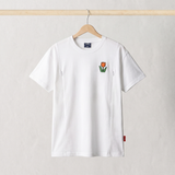 Miffy white breastfeeding T-shirt with embroidered tulip and nursing zips, front view