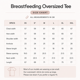 Oversized Breastfeeding Tee Blue and Brown