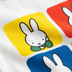 Close-up of the pop-art Miffy print on the Retro Miffy pop-art bamboo baby bodysuit