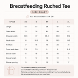 Ruched Breastfeeding Tee White