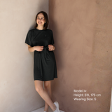 Barcelona Breastfeeding T-Shirt Dress Charcoal