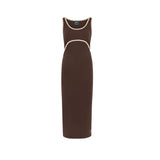 St Tropez Ribbed Breastfeeding Dress Chocolate